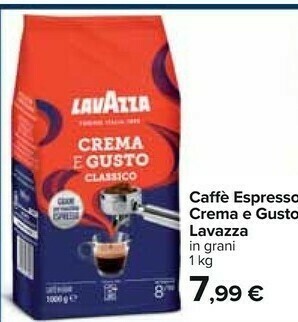 Carrefour Lavazza Caffe Espresso Crema E Gusto offerta