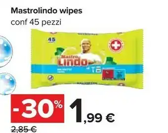 Carrefour Mastro Lindo Wipes 45 Pezzi offerta
