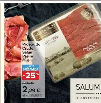 Carrefour Salumi Pasini Rosciutto Crudo offerta