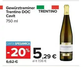 Carrefour Cavit Cavit - Trentino DOC 750 g(ml) offerta