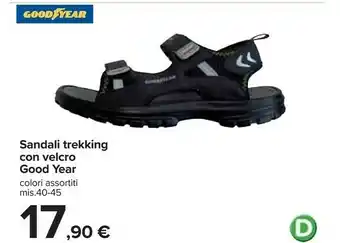 Carrefour Good Year Sandali Trekking Con Velcro offerta