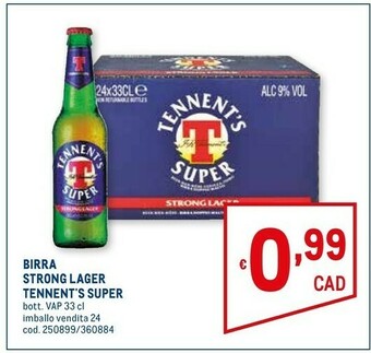 Metro Tennent's Birra offerta