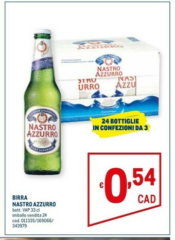 Metro Nastro Azzurro Birra offerta
