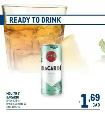 Metro Bacardi Gin offerta