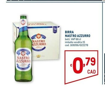 Metro Nastro Azzurro Birra offerta