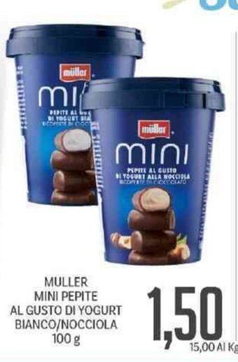 Supermercati Piccolo Muller Mini Pepite Al Gusto Di Yogurt Bianco/Nocciola 100 g offerta
