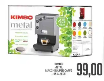 Supermercati Piccolo Kimbo Metal Macchina per Caffè + 45 Cialde offerta