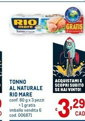Metro Rio Mare Tonno Rio mare offerta