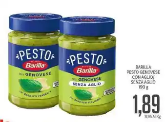 Supermercati Piccolo Barilla Pesto Genovese Con Aglio/Senza Aglio 190 g offerta