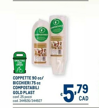 Metro Bicchieri di plastica offerta