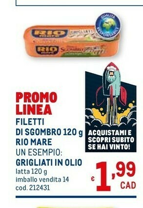 Metro Rio Mare Filetti di sgombro offerta