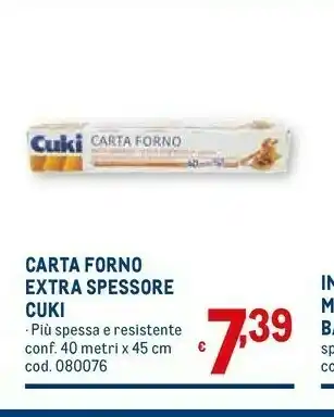 Metro Cuki Carta forno offerta