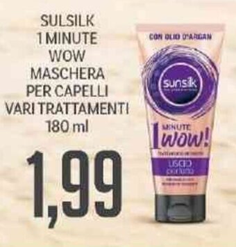 Supermercati Piccolo Sunsilk 1 Minute Wow Maschera per Capelli Vari Trattamenti 180 ml offerta