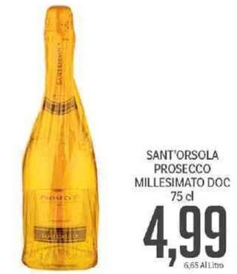 Supermercati Piccolo Sant'Orsola Prosecco Millesimato DOC 75 cl offerta
