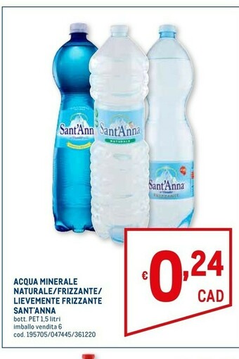 Metro Sant'anna Acqua Sant'Anna offerta