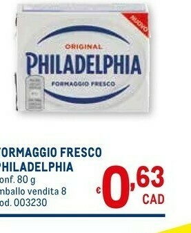 Metro Philadelphia Formaggio spalmabile offerta