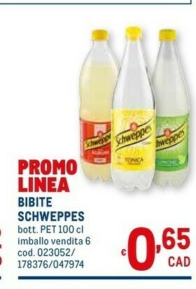 Metro Schweppes Bevande analcoliche offerta