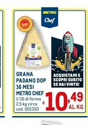 Metro Grana Padano Formaggio offerta