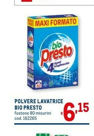 Metro Presto Detersivo in polvere offerta