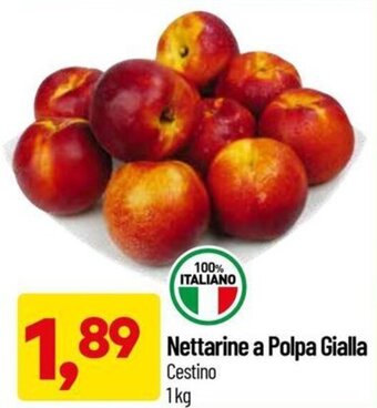 DPiù Nettarine a Polpa Gialla Cestino 1 kg offerta