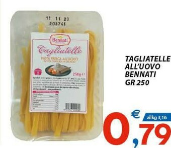 Vivo Supermercati Bennati Pasta all'uovo offerta