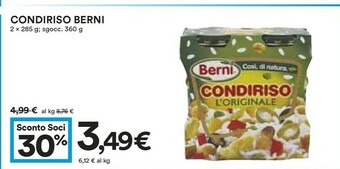 Coop Berni Conserve offerta