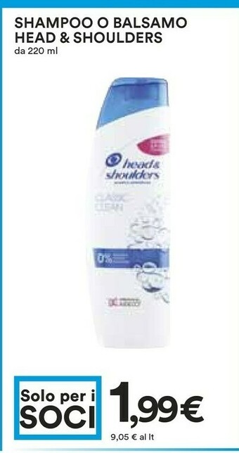 Coop Head & Shoulders Shampoo offerta