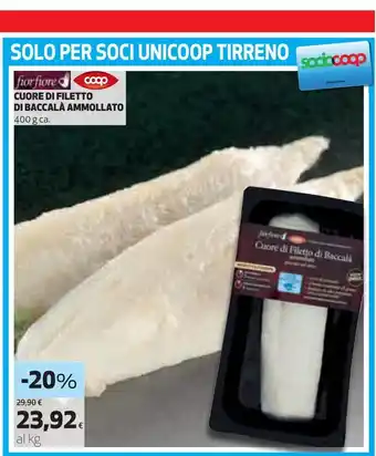 Coop Cuore di filetto di baccalà ammollato offerta