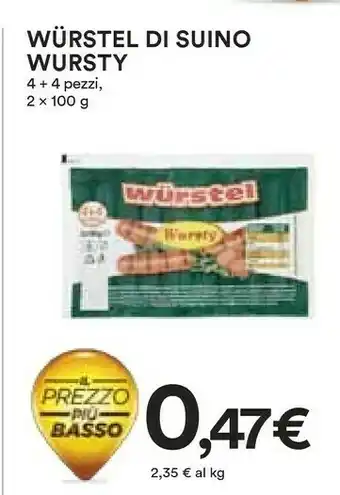Coop Wursty Wurstel offerta