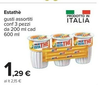Carrefour Estathé Estathe offerta