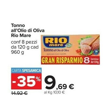 Carrefour Rio Mare Tonno Rio mare offerta