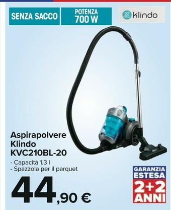 Carrefour Klindo Kvc210bl-20 Aspirapolvere offerta