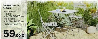 Set Balcone In Acciaio
