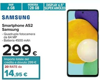 Carrefour Samsung Smartphone android offerta