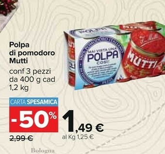 Carrefour Mutti Pomodori pelati offerta