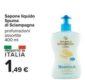 Carrefour Spuma di Sciampagna Sapone liquido offerta