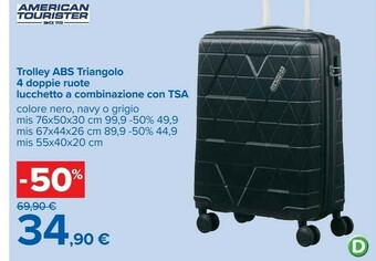 Carrefour American tourister Trolley offerta