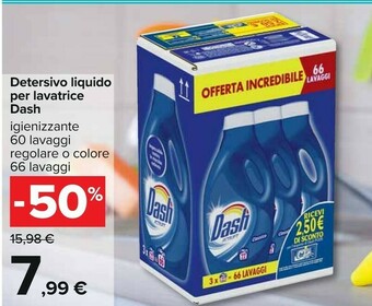 Carrefour Dash Detersivo lavatrice offerta