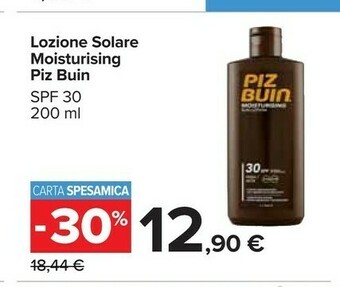 Carrefour Piz buin Crema solare offerta