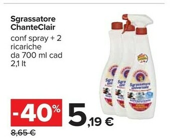 Carrefour Chanteclair Sgrassatore offerta