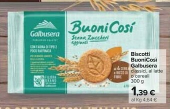 Carrefour Galbusera Biscotti offerta
