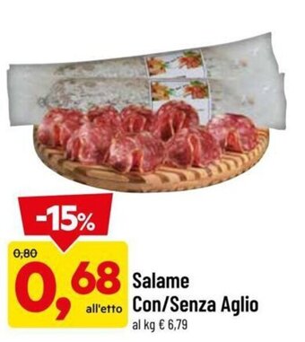 DPiù Salame Con/Senza Aglio offerta