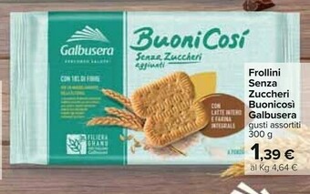 Carrefour Galbusera Biscotti offerta