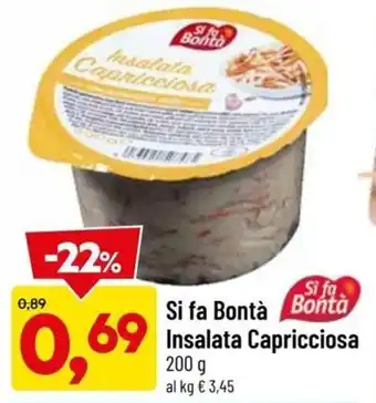 DPiù Si fa Bontà Insalata Capricciosa 200 g offerta