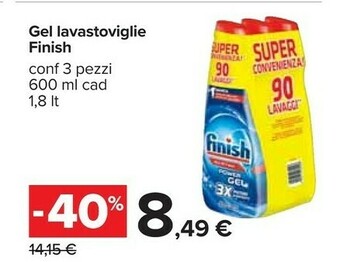 Carrefour Finish Detersivo lavastoviglie offerta