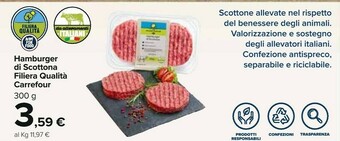 Carrefour Carrefour - Hamburger Di Scottona 300 G(ml) offerta
