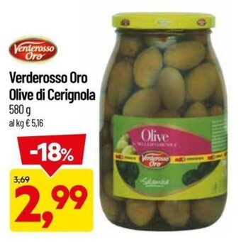 DPiù Verderosso Oro Olive di Cerignola 580 g offerta