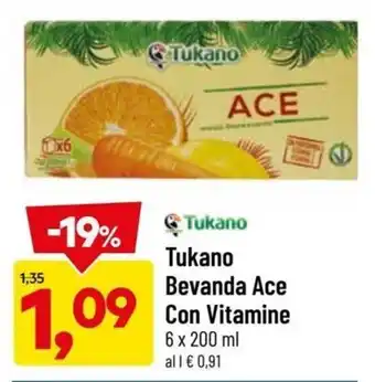 DPiù Tukano Bevanda Ace Con Vitamine 6x200 ml offerta
