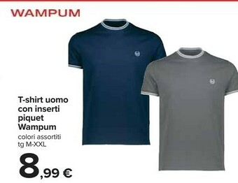 Carrefour Wampum T-shirt Uomo Con Inserti Piquet offerta