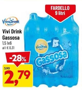 DPiù Vivi Drink Gassosa 1,5 lx6 offerta